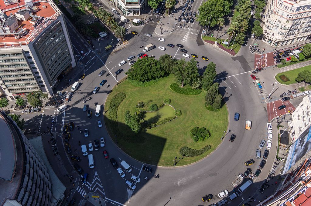 Vista aèria de la plaça de Francesc Macià