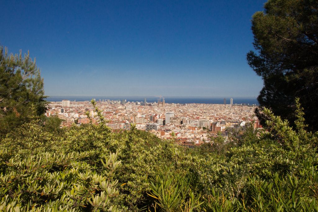 Vista de Barcelona des del parc del Turó del Putxet