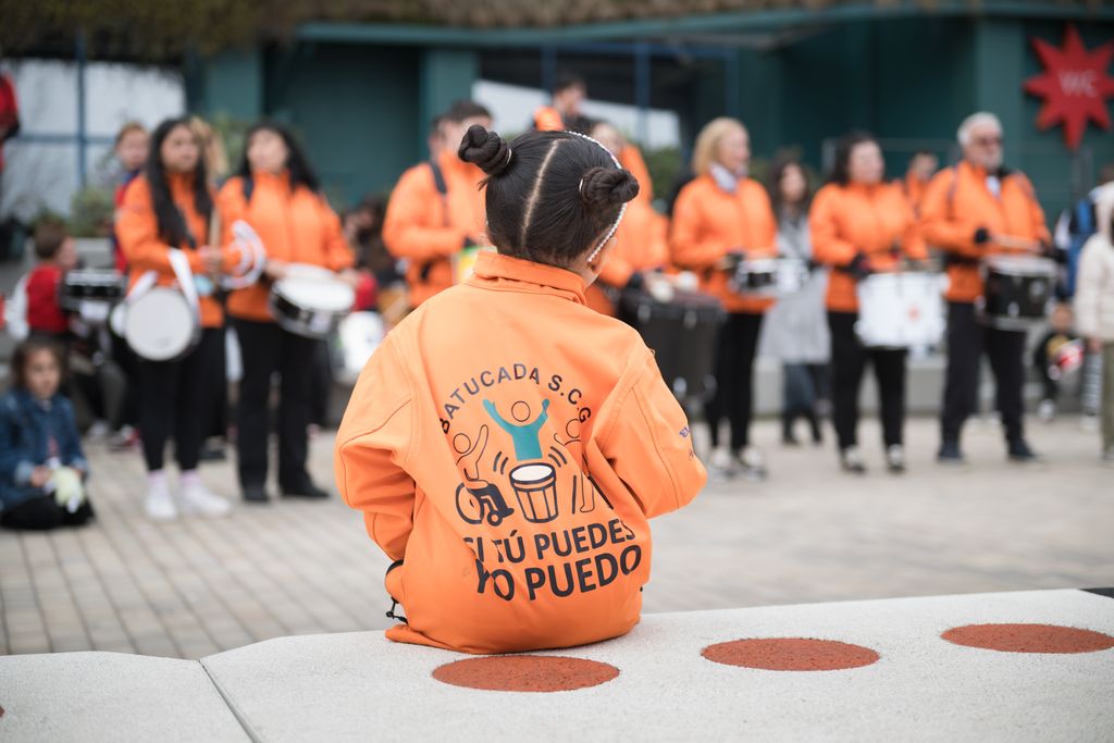 Batucada S. C. G. durant la 31a Gran Festa del Cor en suport a infants i adolescents amb cardiopaties