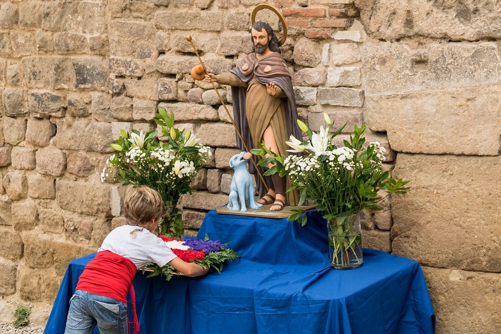 Ofrena floral a Sant Roc