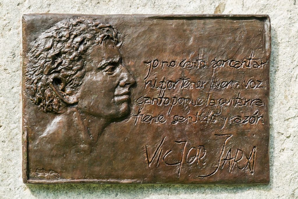 Placa commemorativa a la memòria de Víctor Jara