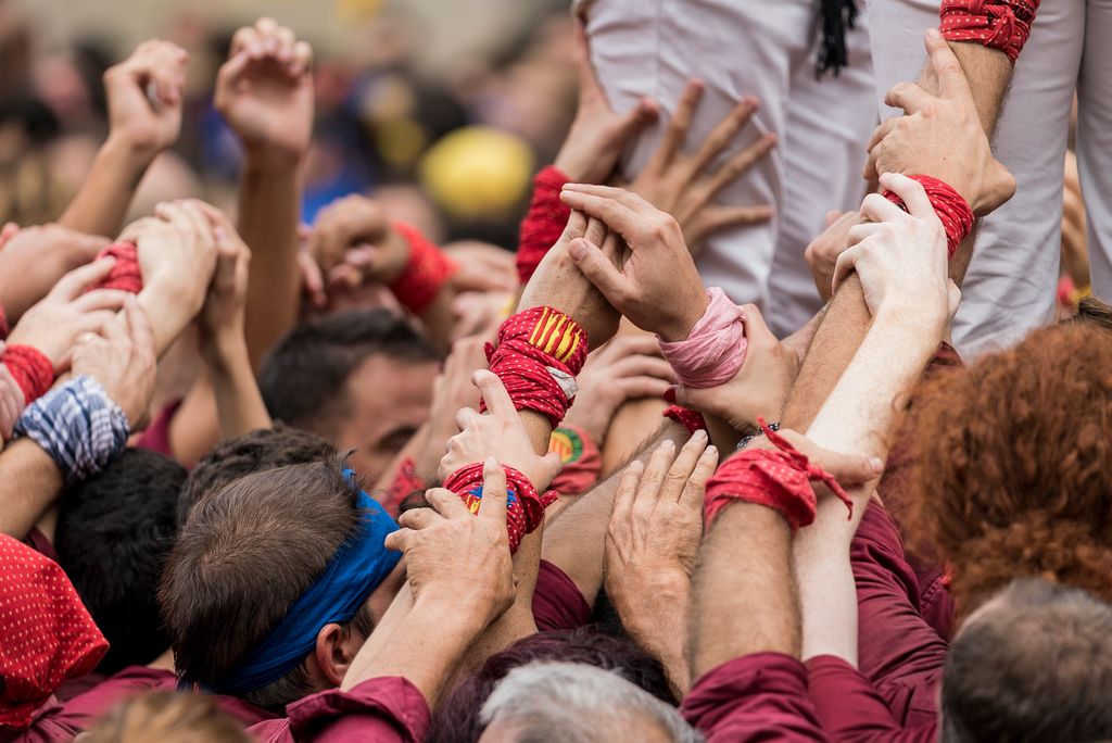 Diada de la Mercè. Pinya de la Colla Castellera Jove de Barcelona