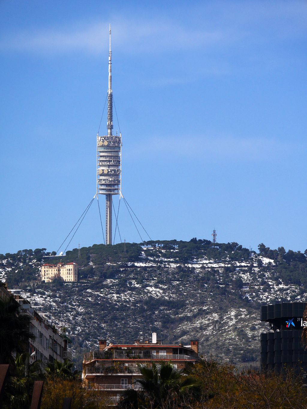 Nevada a Barcelona el març del 2018. Collserola