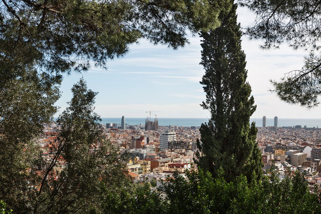 Vistes de Barcelona des dels Jardins del Turó del Putxet