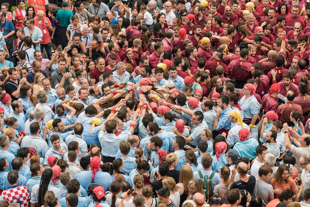 Diada de la Mercè. Pinya dels Castellers del Poble Sec