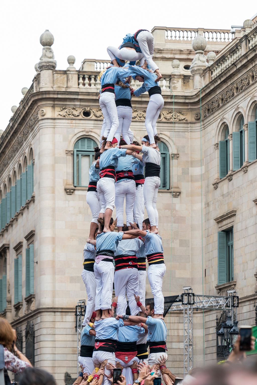 Diada de la Mercè. Castell dels Castellers del Poble Sec