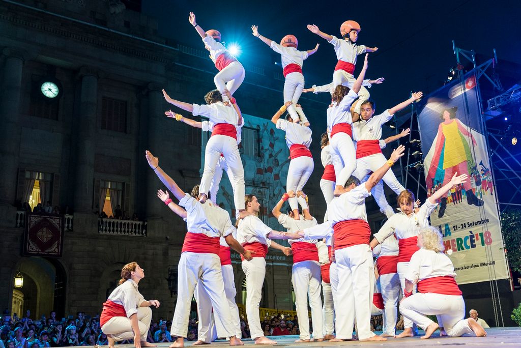 La Mercè 2018. Torre humana dels Falcons de Barcelona