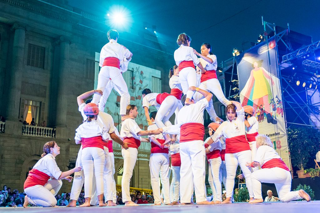 La Mercè 2018. Torre humana dels Falcons de Barcelona