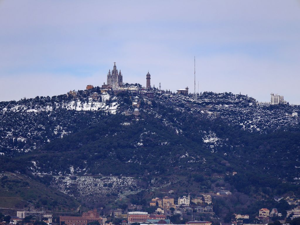 Nevada a Barcelona el març del 2018. Tibidabo