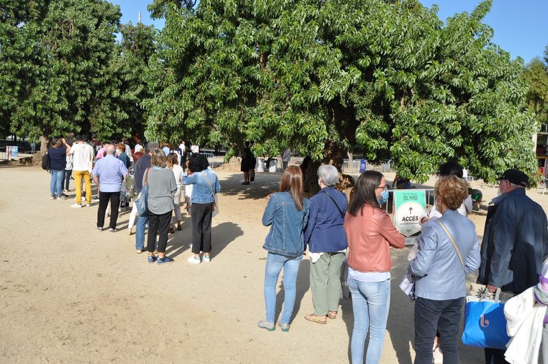 
             Espectadors fent cua per veure l