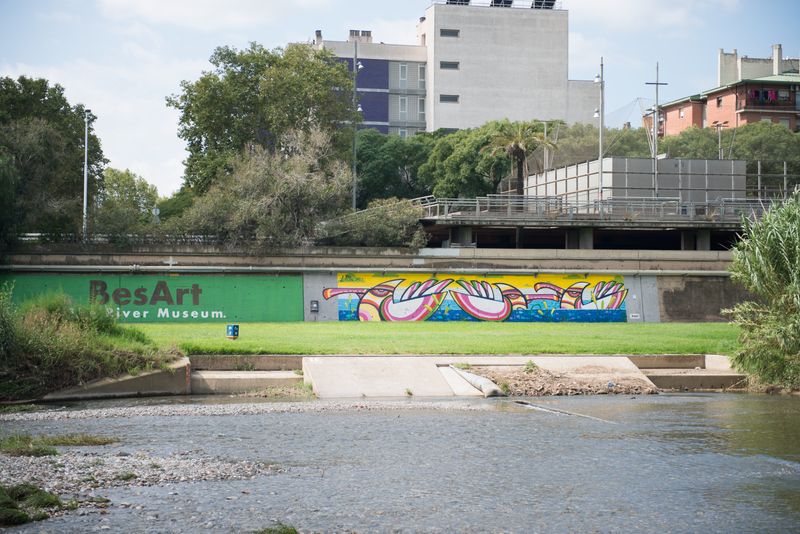 
             Mural artístic del projecte BesArt al Parc Fluvial del Besòs
             Autor: Ceci Fimia
             Mostra els detalls de la imatge Mural artístic del projecte BesArt al Parc Fluvial del Besòs
             