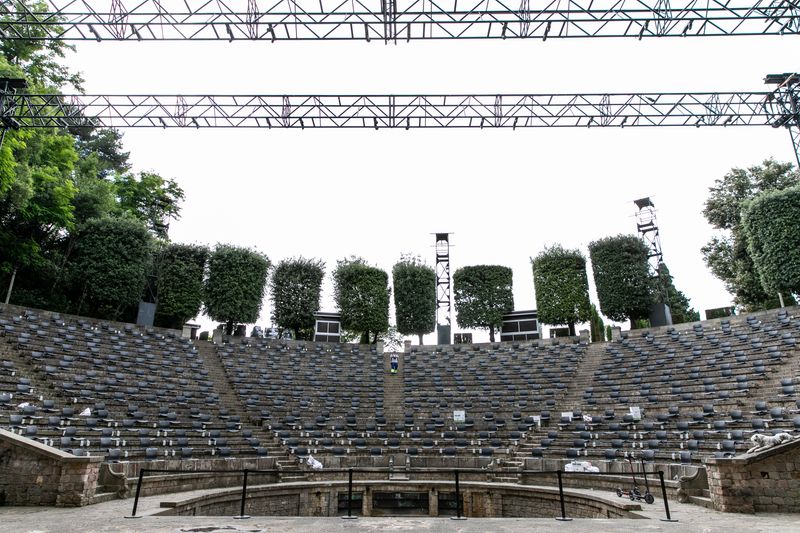 
             Vista del Teatre Grec des de l